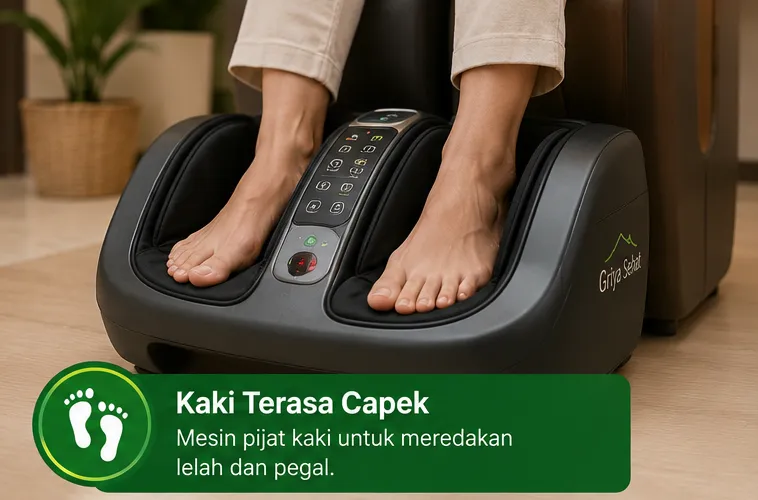 Mesin pijat kaki di Griya Sehat Kediri