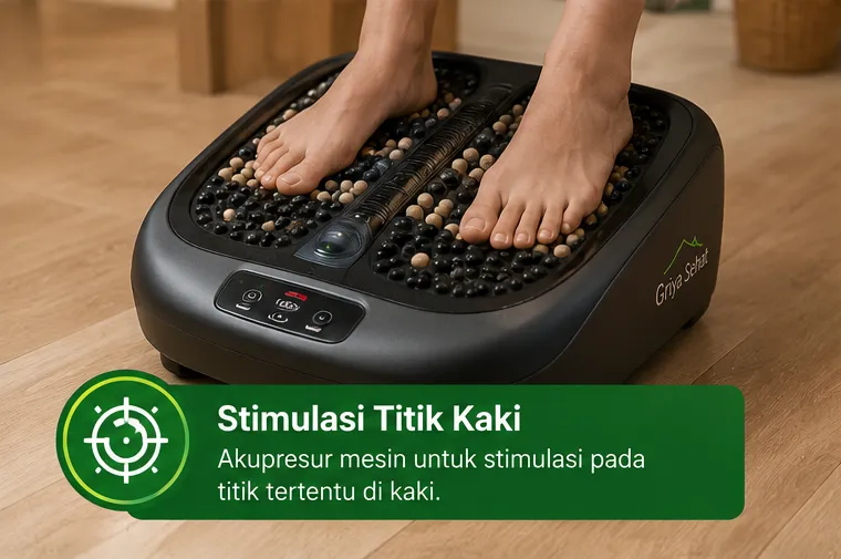 Mesin stimulasi akupresur kaki Griya Sehat Kediri
